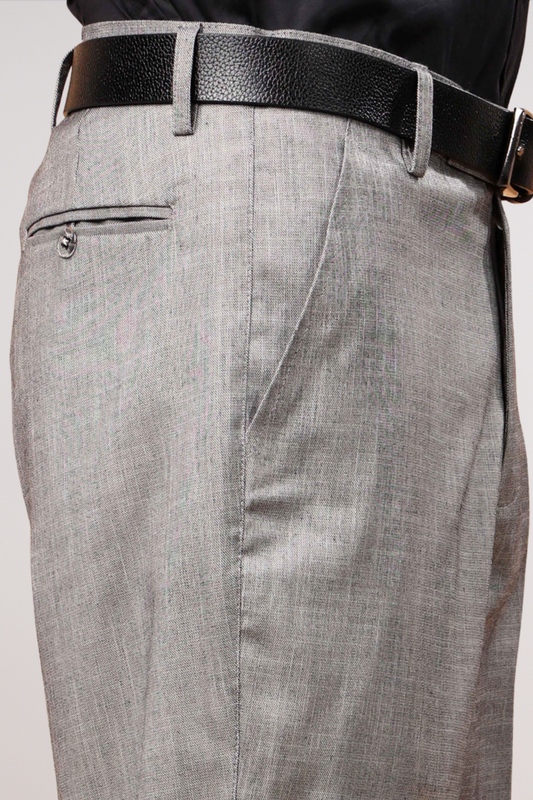 Slate Grey Linen Formal Trousers