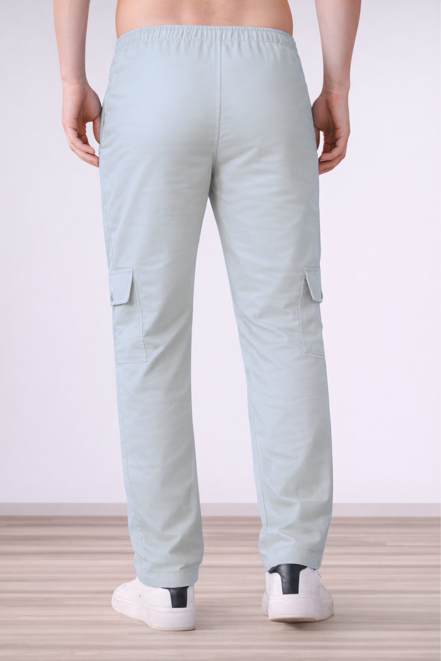 Soft Grey Cotton Cargo - 4 Pocket