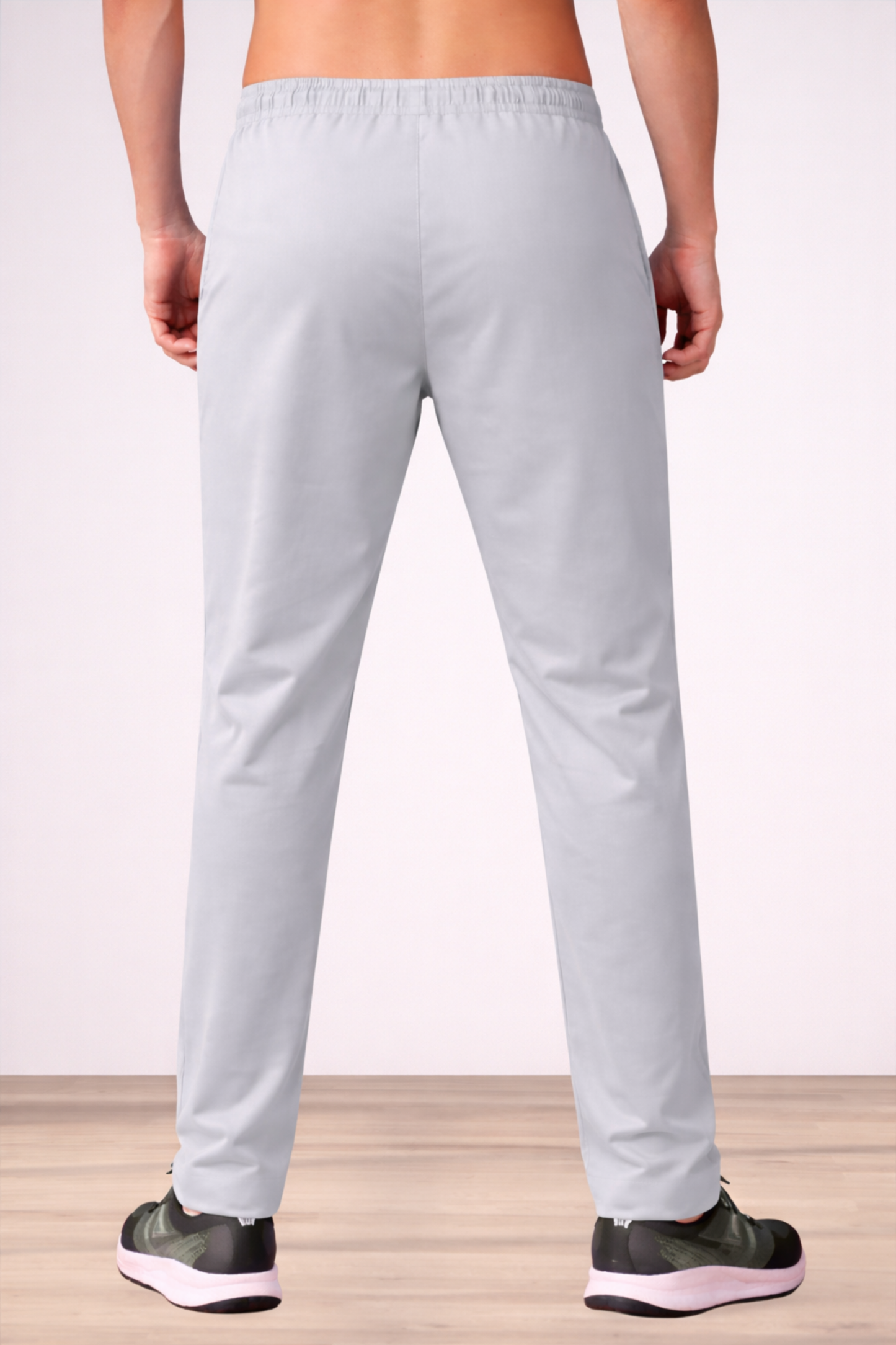Soft Grey Textured Stretch Cargo - 2 Pocket