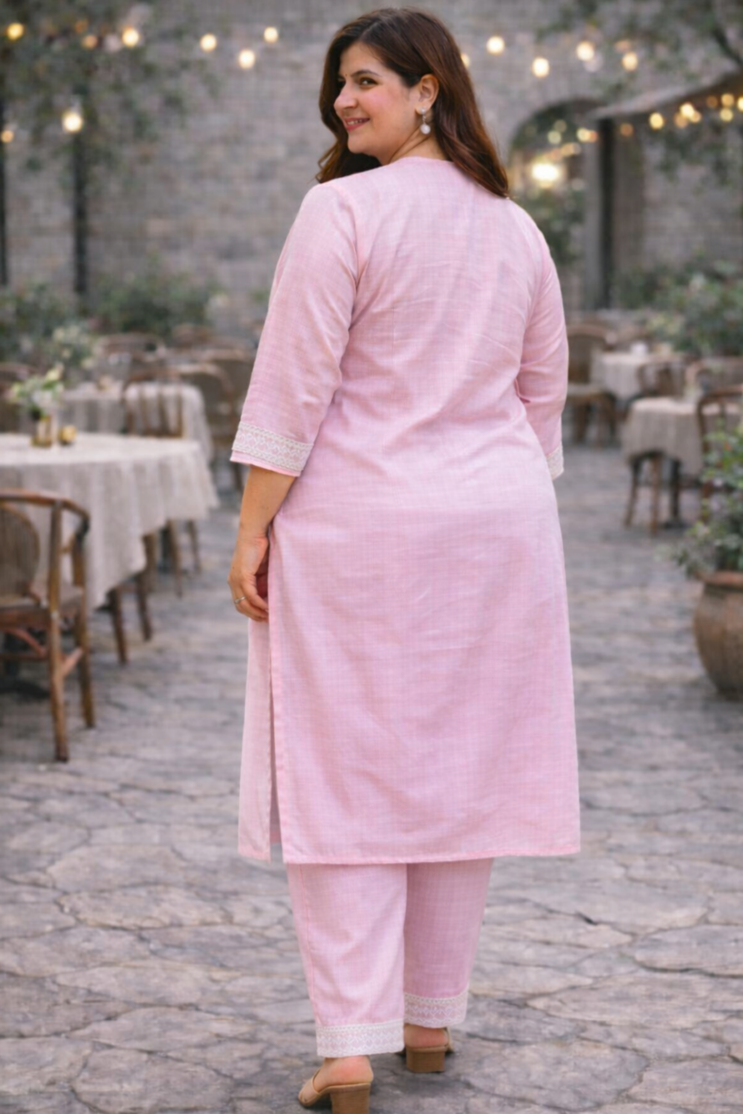 Soft Pink Kota Co-ord Set