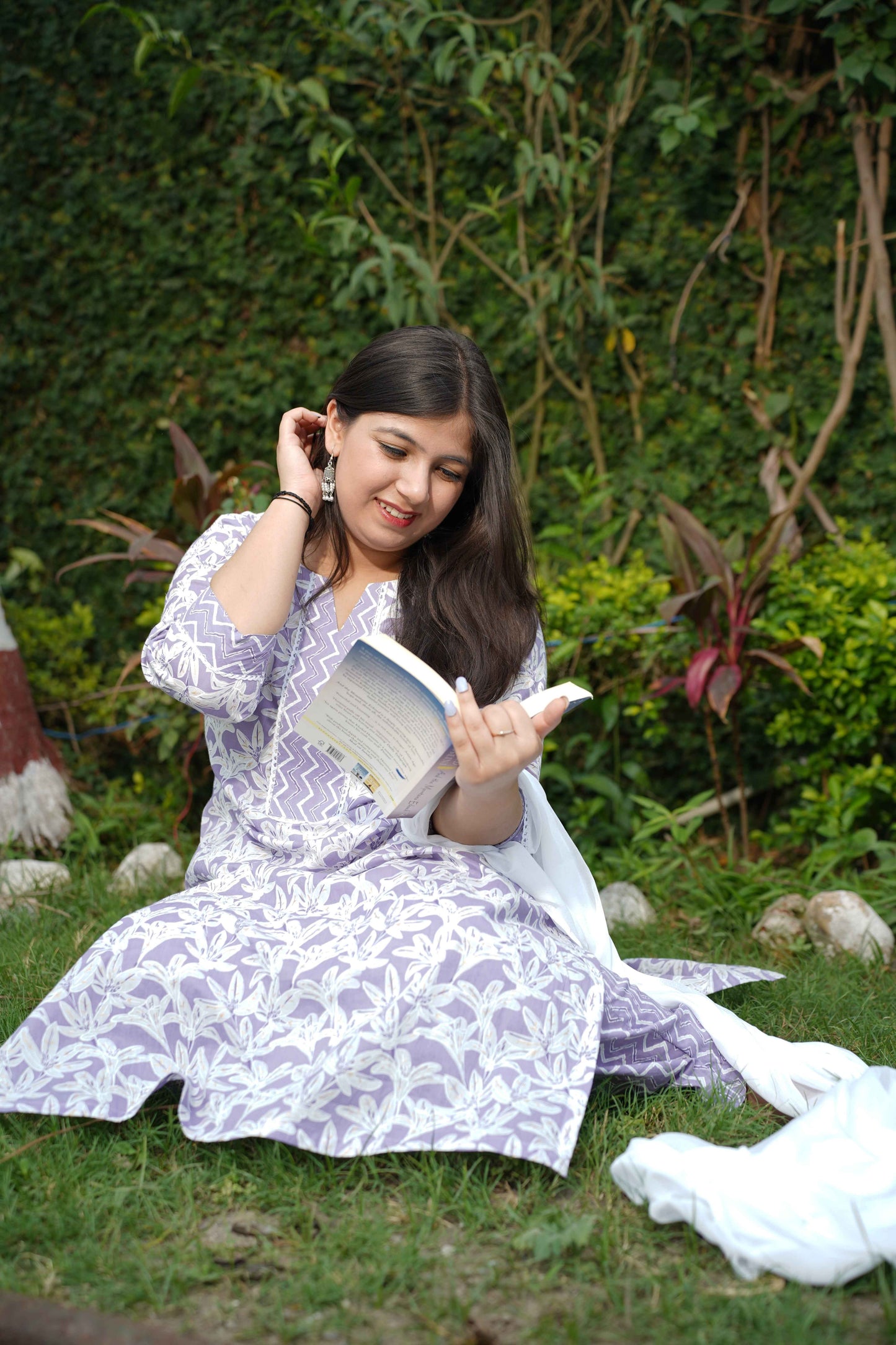 Spring Lilac Bagh Print Suit Set