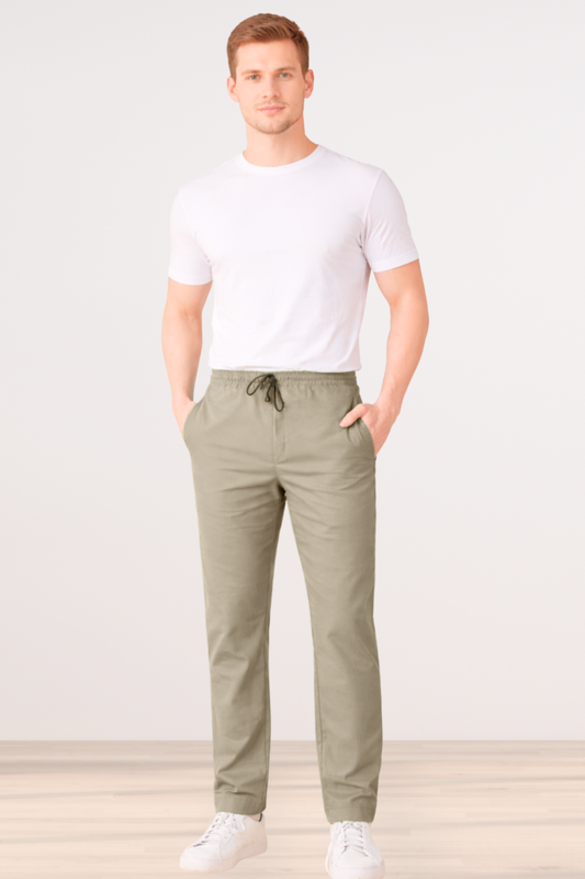 Steel Grey Cotton Track Pants