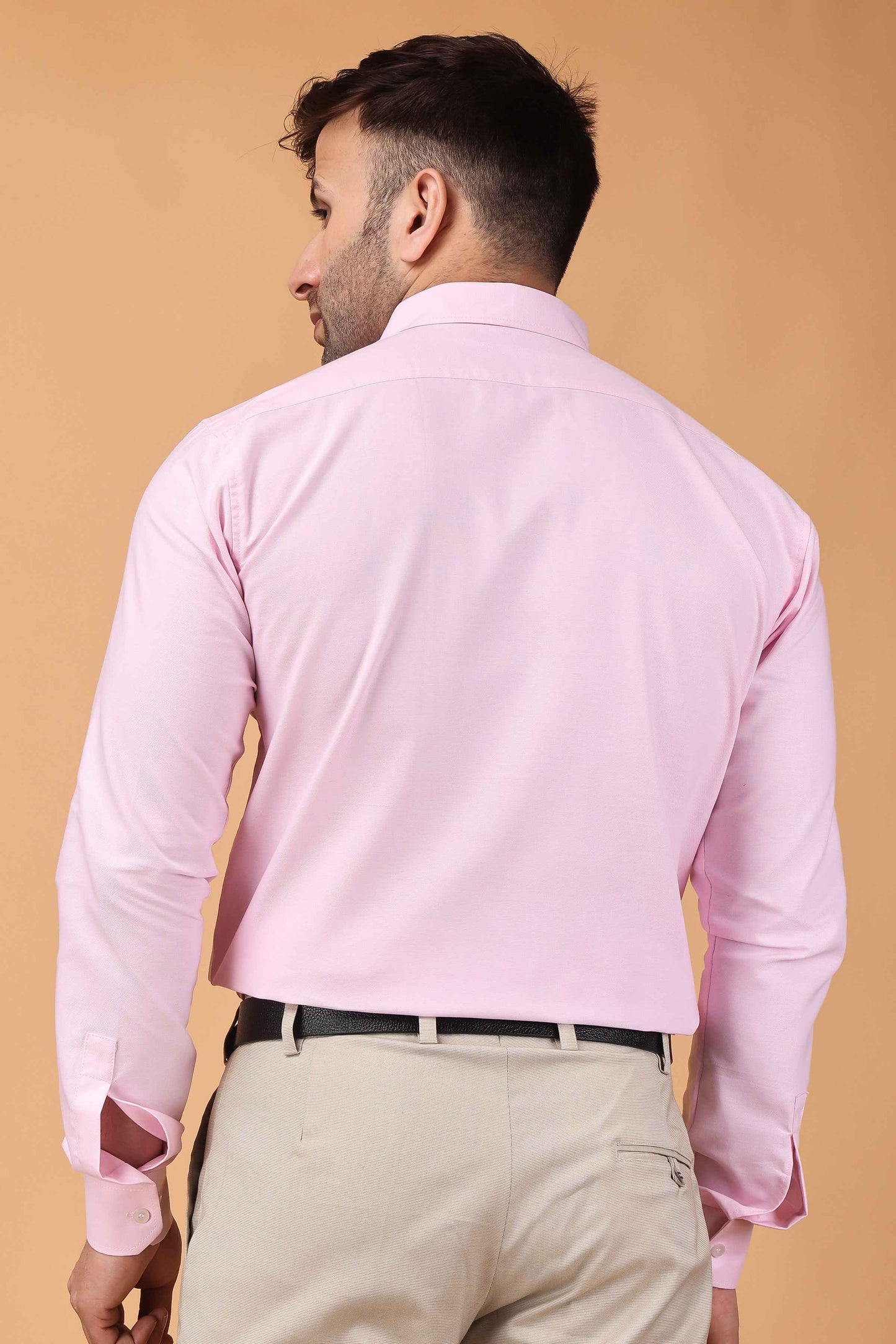 Buy Plus Size Subtle Pink Breeze Cotton Shirt At Apella | Sizes XS to 10 XL | India | Free Delivery | Customized