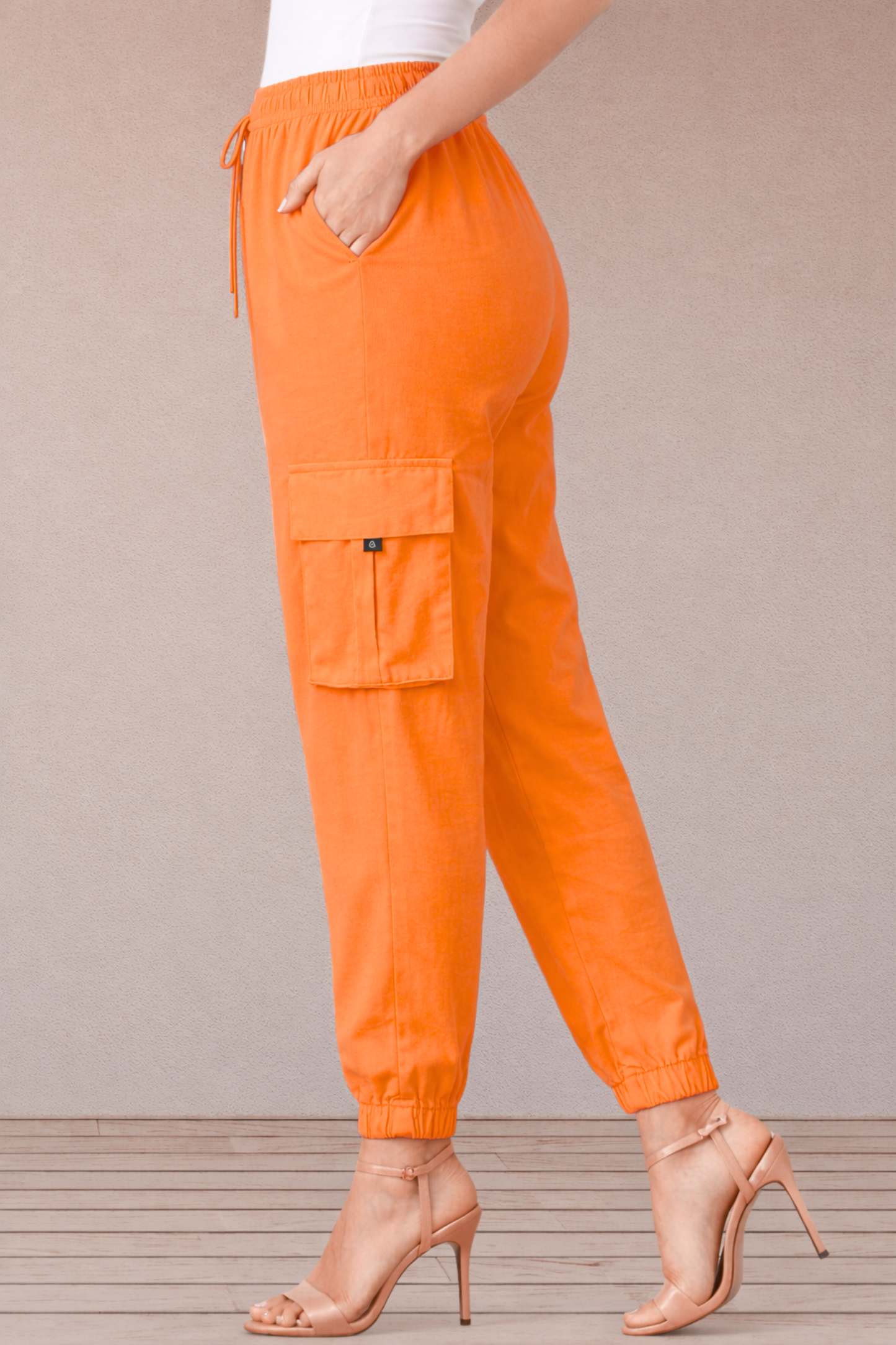 Sunset Glow Cotton Cargo Pants
