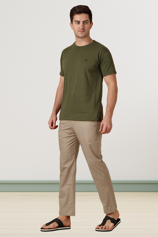 Light Beige Cotton Pant Pajama