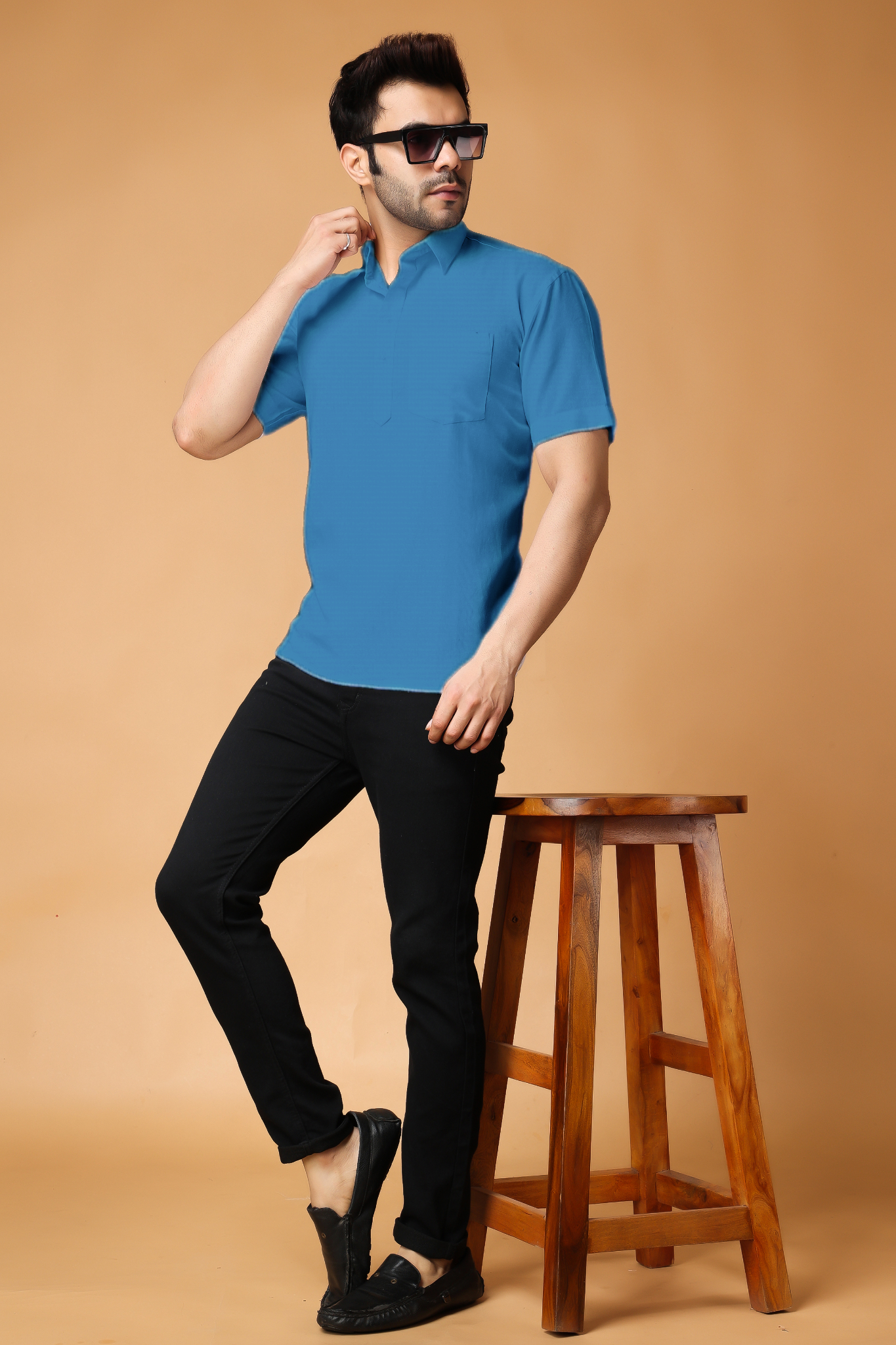 Firozi Breeze Cotton Short Kurta