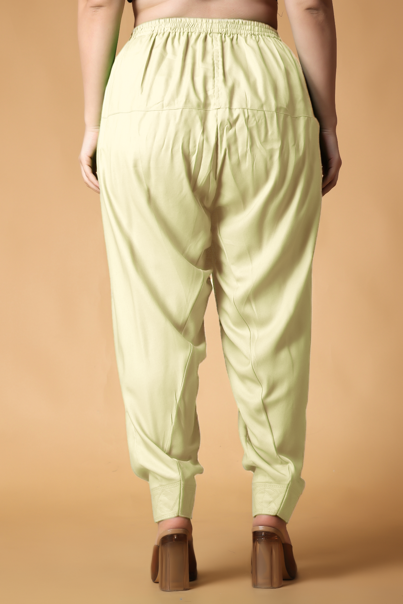 Lemon Rayon Pleated Salwar