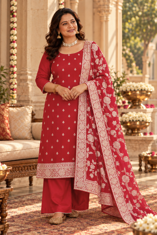 Timeless Bloom Crepe Suit Set