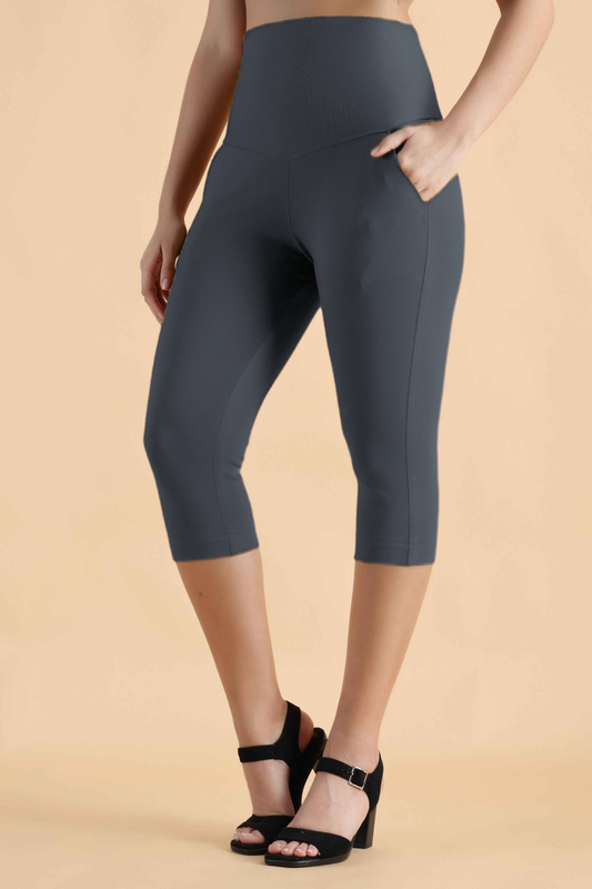 Dark Grey Tummy Tucker Capris
