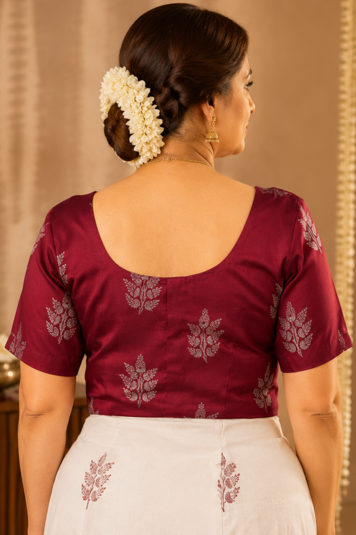 Tussar Silk Maroon Blouse