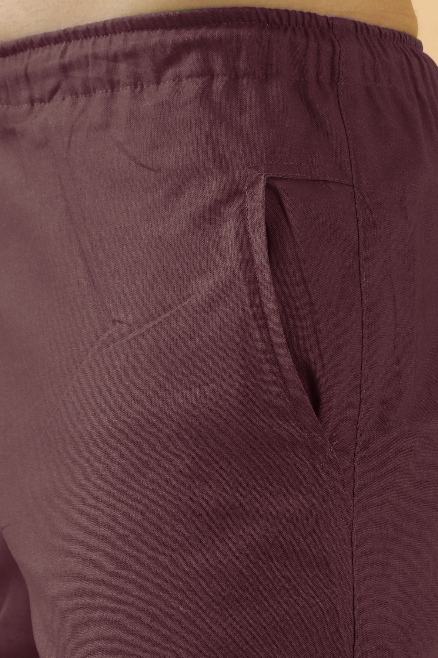 Buy Plus Size Wine Stretch Cargo At Apella | Sizes XS to 10 XL | India | Free Delivery | Customized