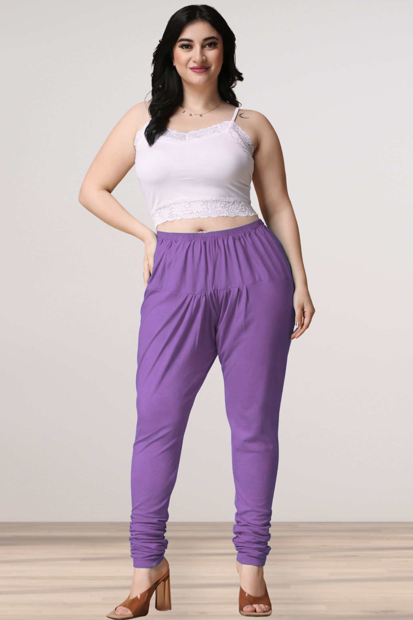 Violet Cotton Churidar Pants