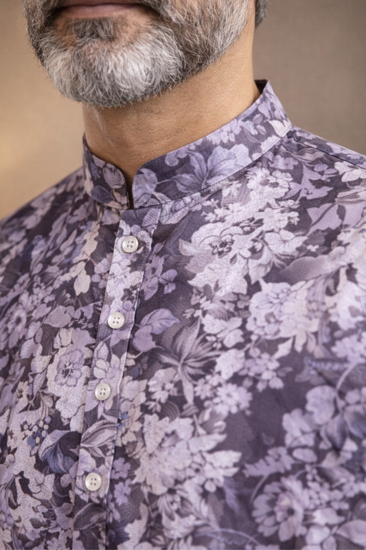 Violet Mosaic Printed Kurta Pajama