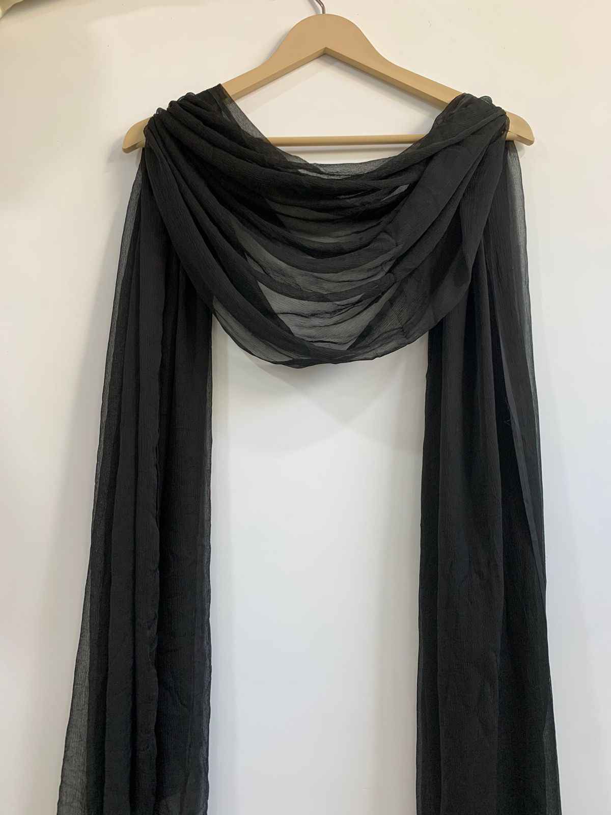 Buy Plus Size Black Chiffon Dupatta At Apella | Sizes XS to 10 XL | India | Free Delivery | Customized