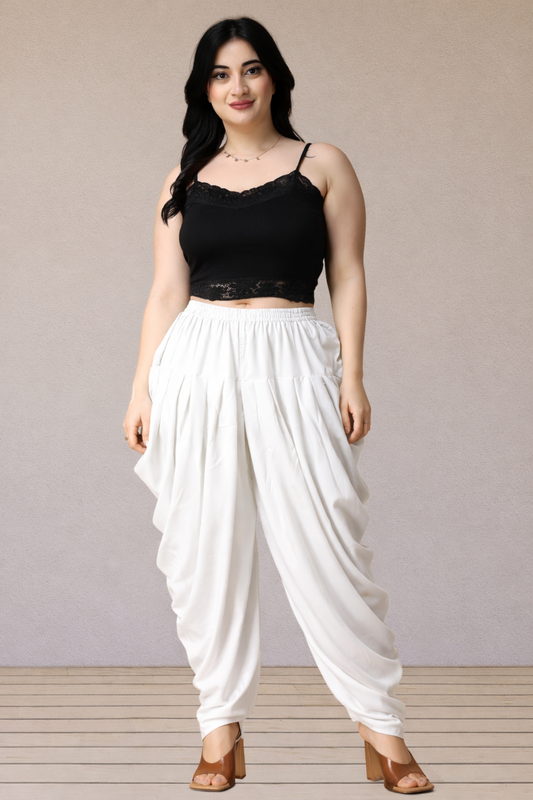 White Belted Dhoti Salwar