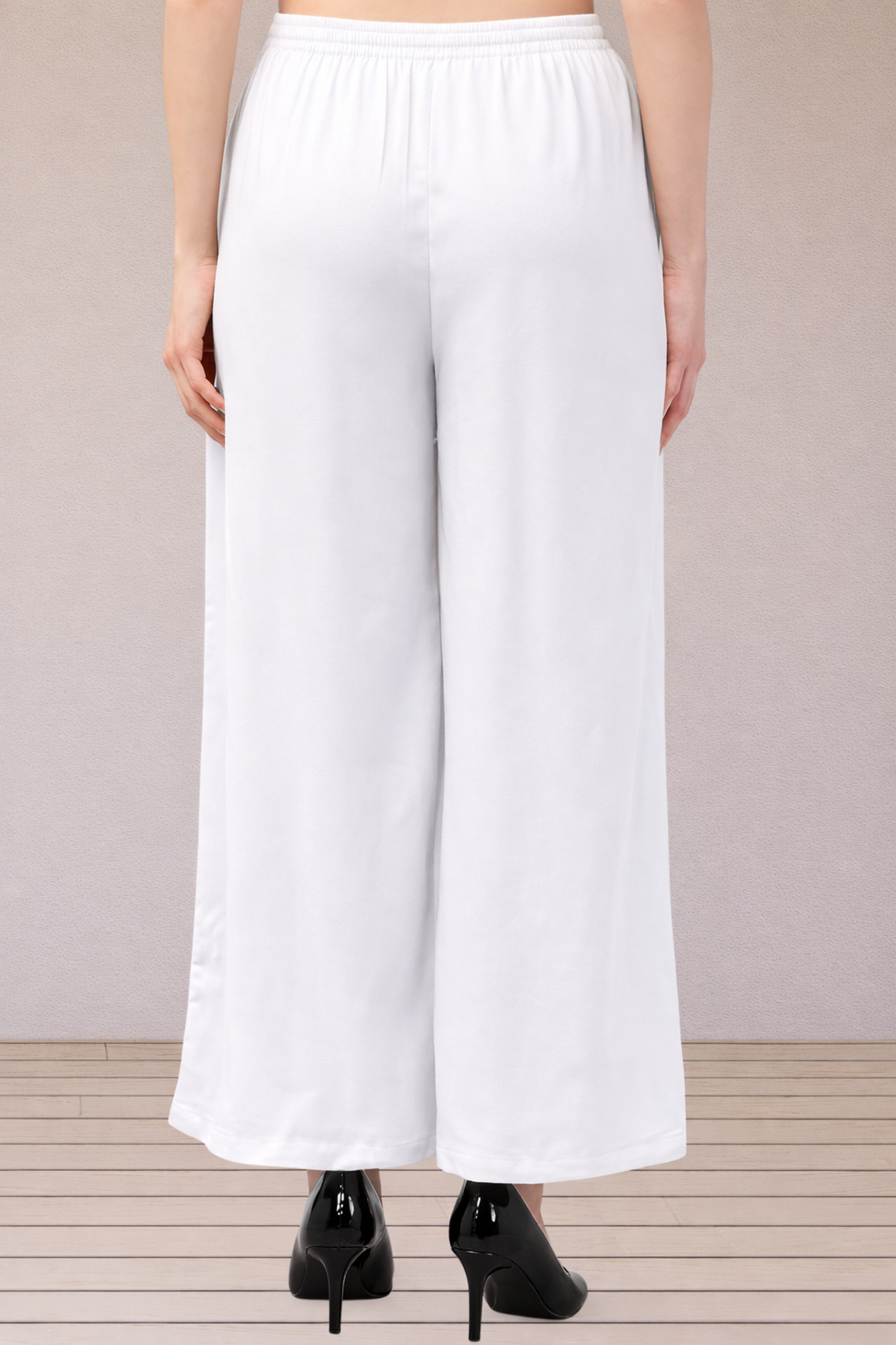 White Flared Palazzo Pant
