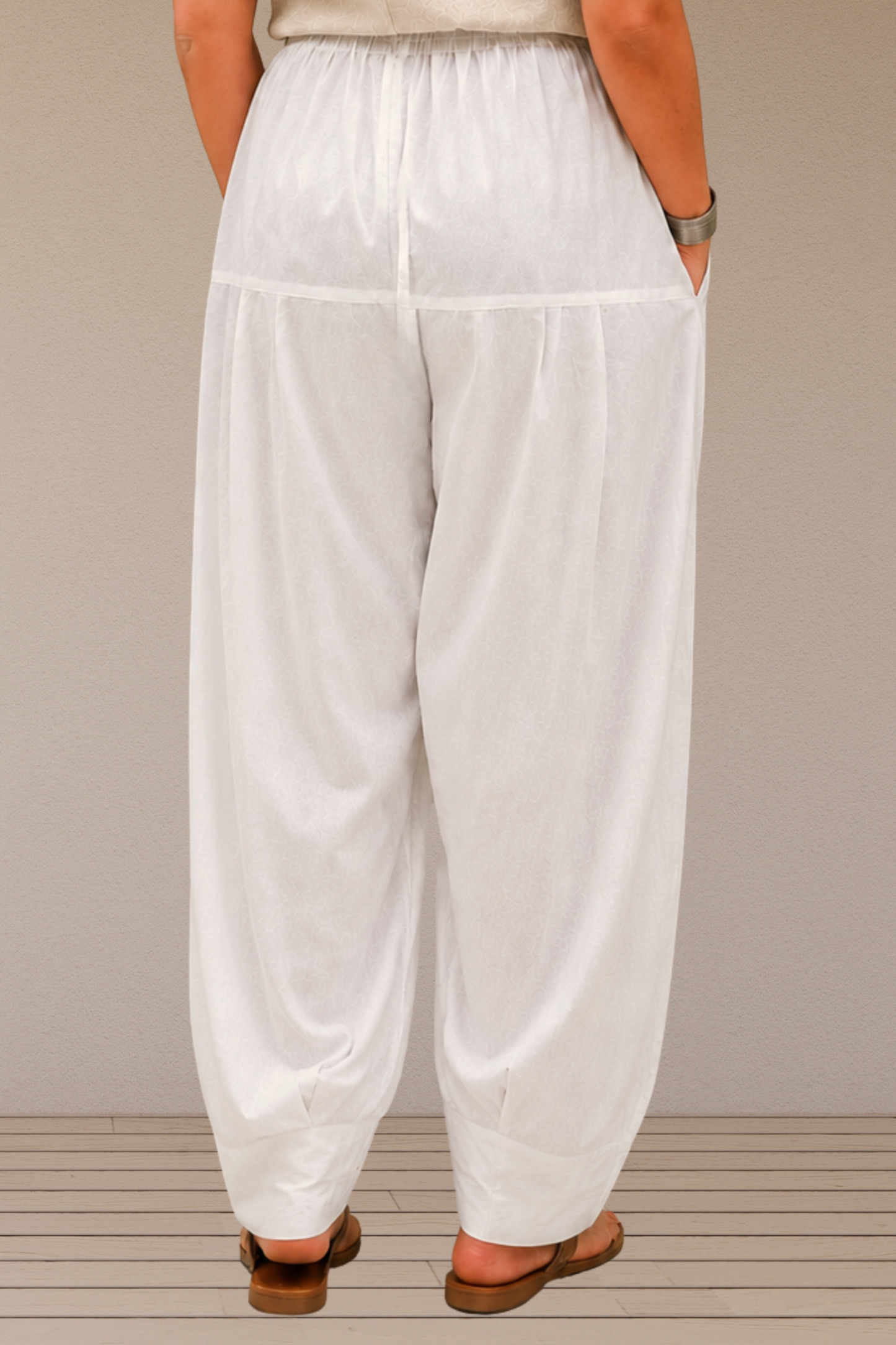 White Rayon Farshi Salwar