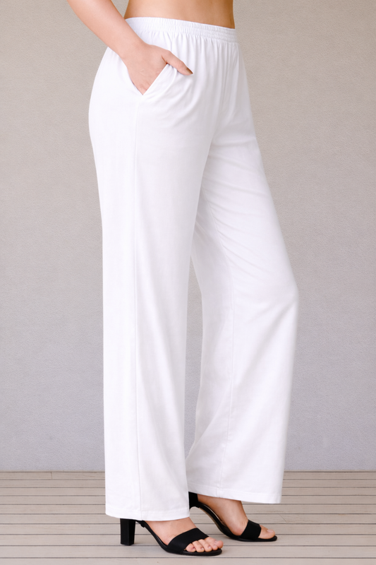 White Rayon Kurti Pant