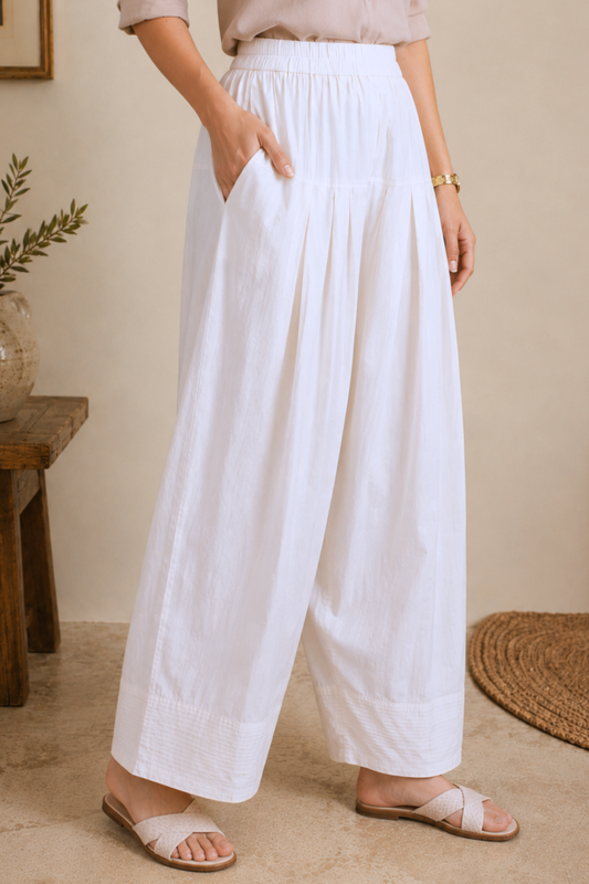 White Cotton Farshi Salwar