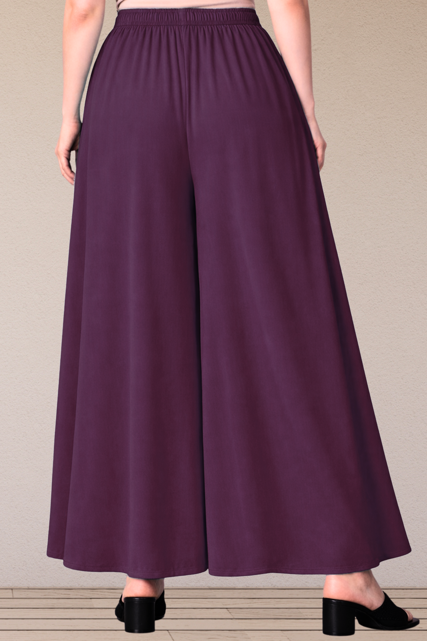 Wine Rayon Skirt Palazzo