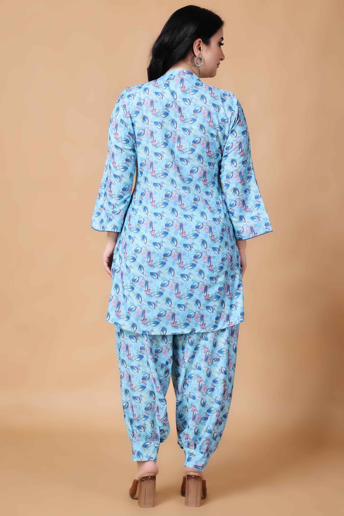 Buy Plus Size Firozi Summer Modal Co-ord Set At Apella | Sizes XS to 10 XL | India | Free Delivery | Customized