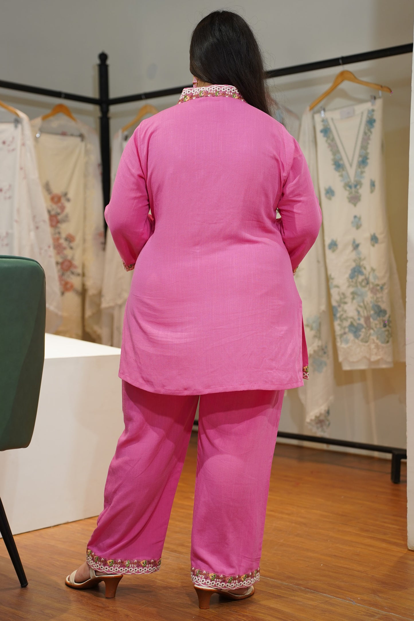 Rosé Meadow Embroidered Co-ord Set