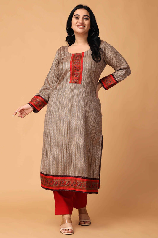 Buy Plus Size Toasty Fireside Woollen Kurta Set At Apella | Sizes XS to 10 XL | India | Free Delivery | Customized