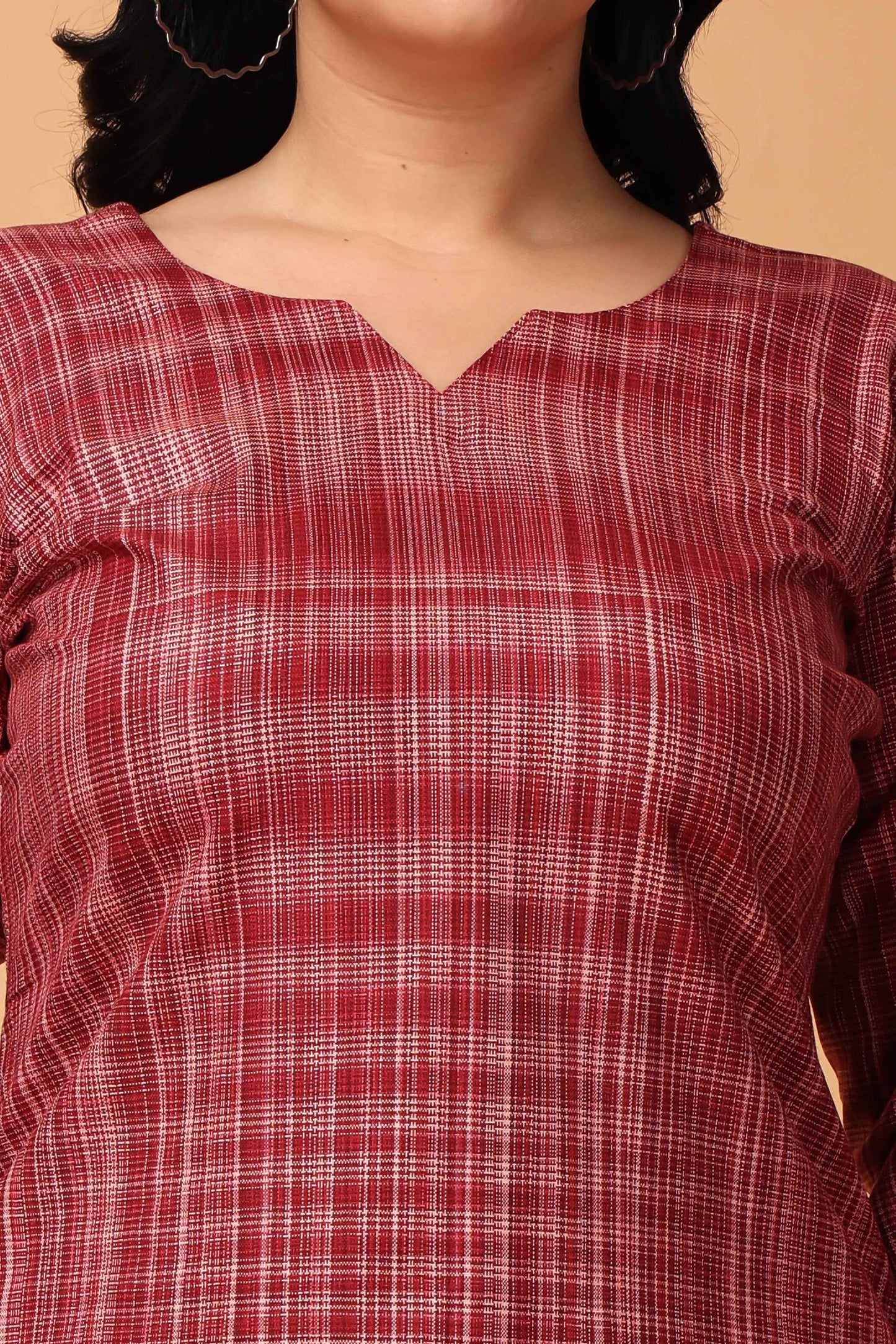 Buy Plus Size Burgundy Blush Woollen Co-ord Set At Apella | Sizes XS to 10 XL | India | Free Delivery | Customized