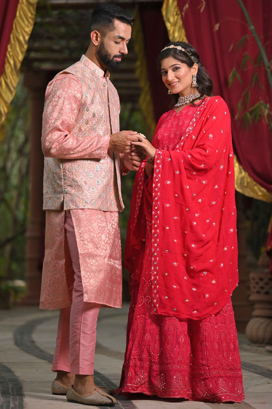 Buy Plus Size Dazzling Rose Mirrored Dress At Apella | Sizes XS to 10 XL | India | Free Delivery | Customized