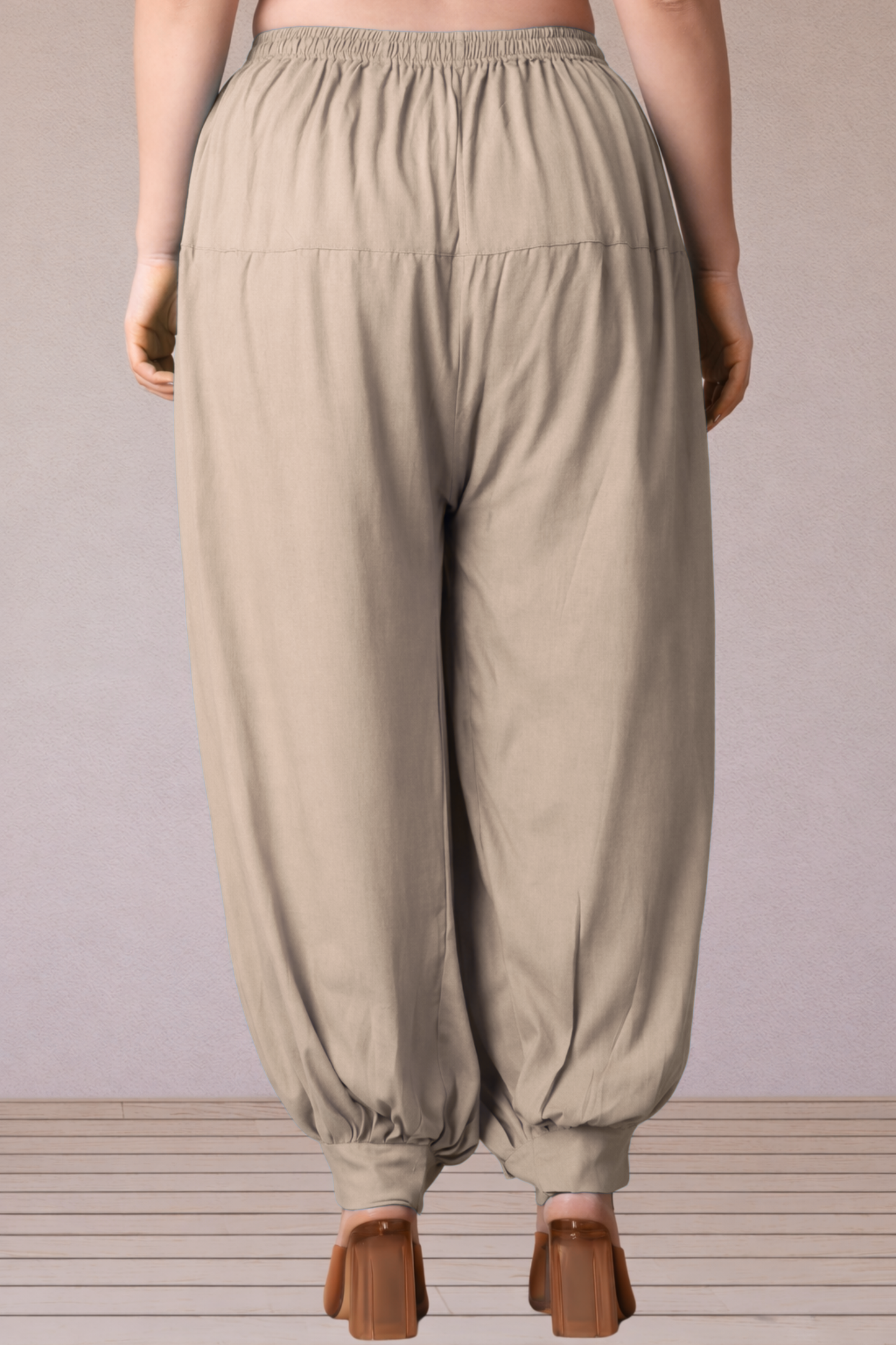 Almond Beige Rayon Afghani Salwar