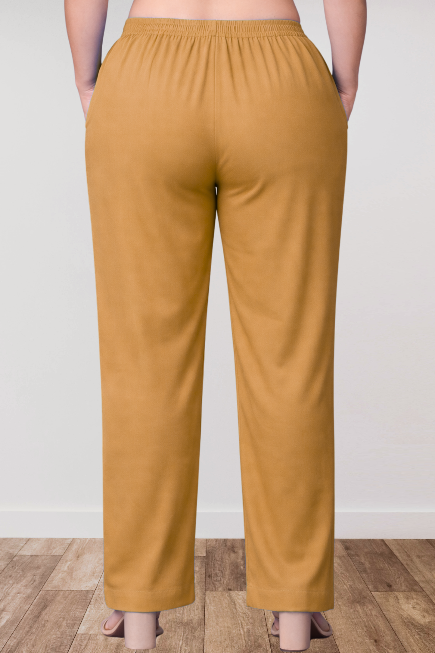 Beige Anti Wrinkle Kurti Pants