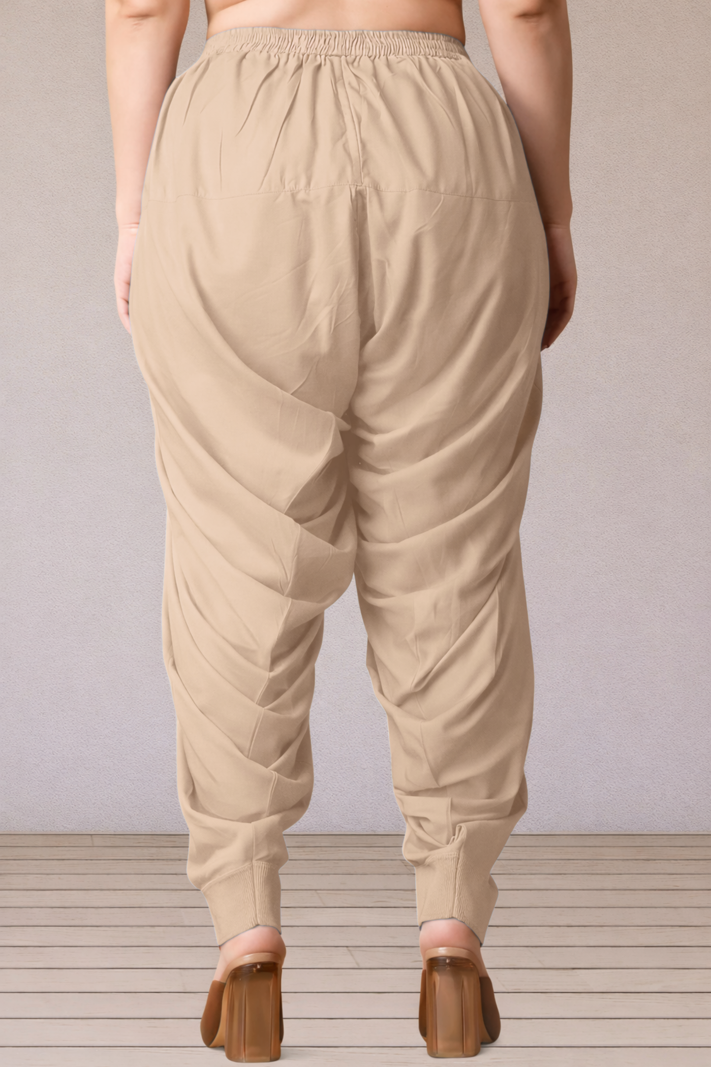 Beige Rayon Patiala Salwar