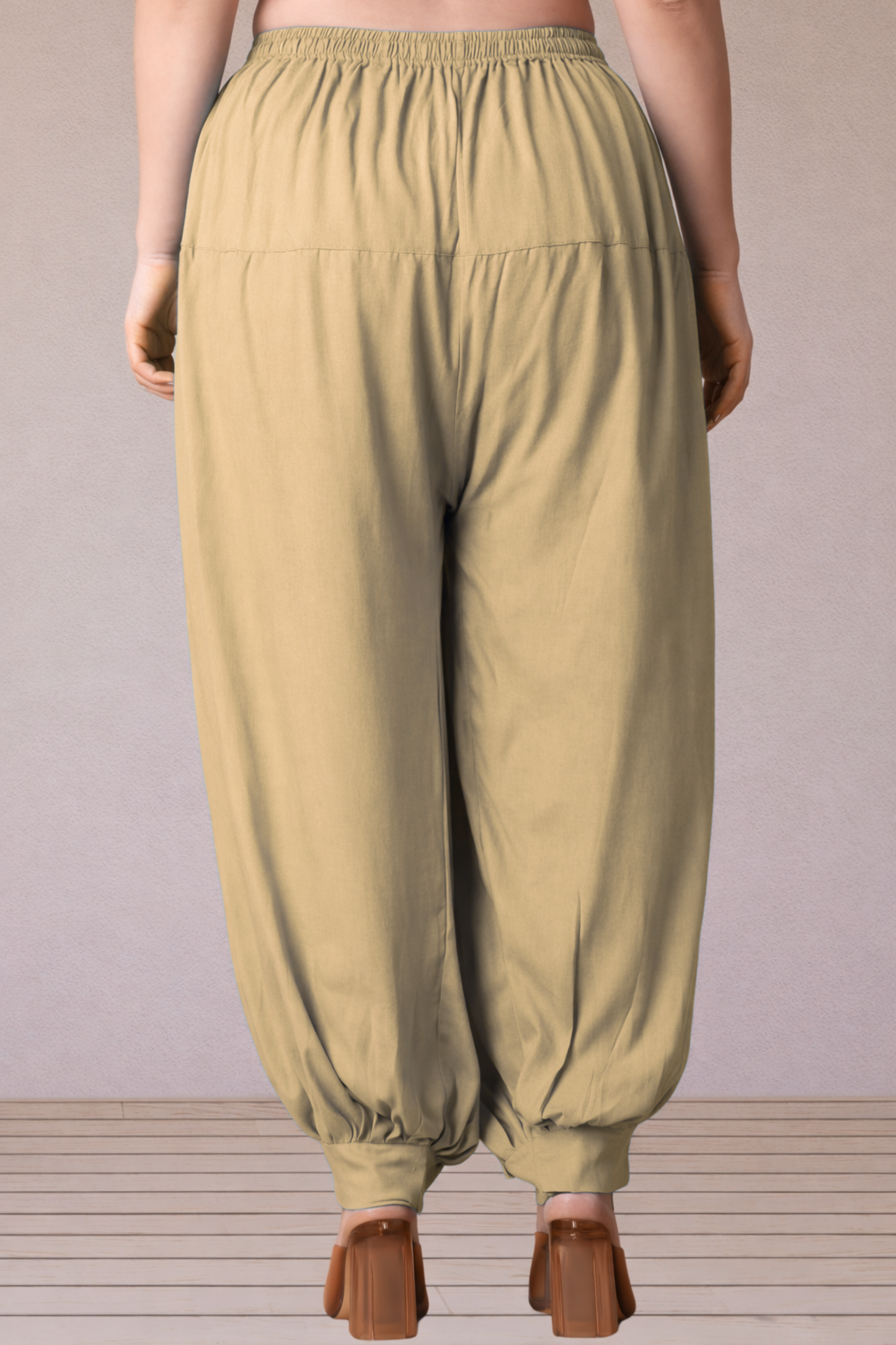 Beige Rayon Afghani Salwar