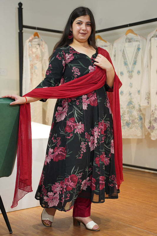 Noor-e-Gulaab Floral Anarkali Set