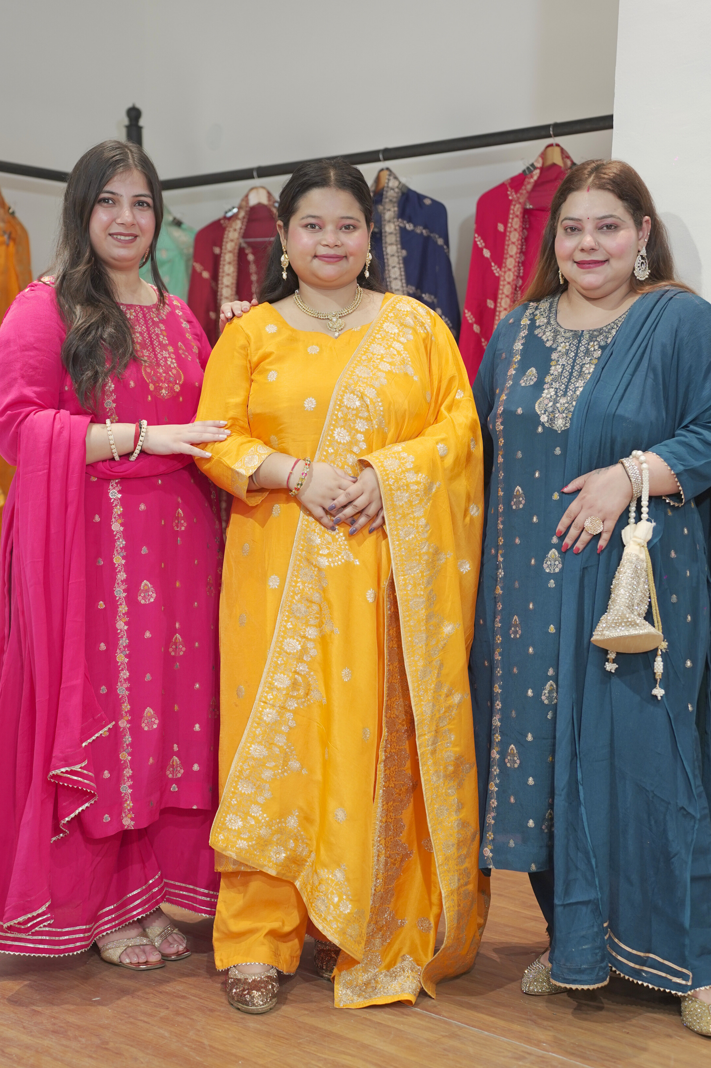 Indira Neel Fancy Chinon Suit
