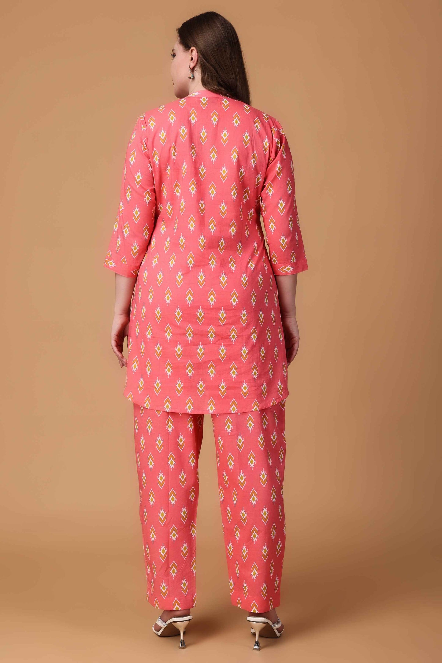 Buy Plus Size Carmine Charm Cotton Co-ord Set At Apella | Sizes XS to 10 XL | India | Free Delivery | Customized