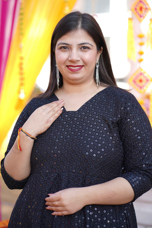 Starlit Black Sequined Fancy Dress