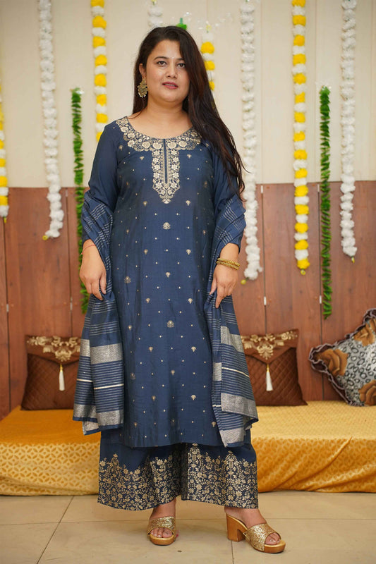 Buy Plus Size Cosmic Bliss Fancy Suit Set At Apella | Sizes XS to 10 XL | India | Free Delivery | Customized