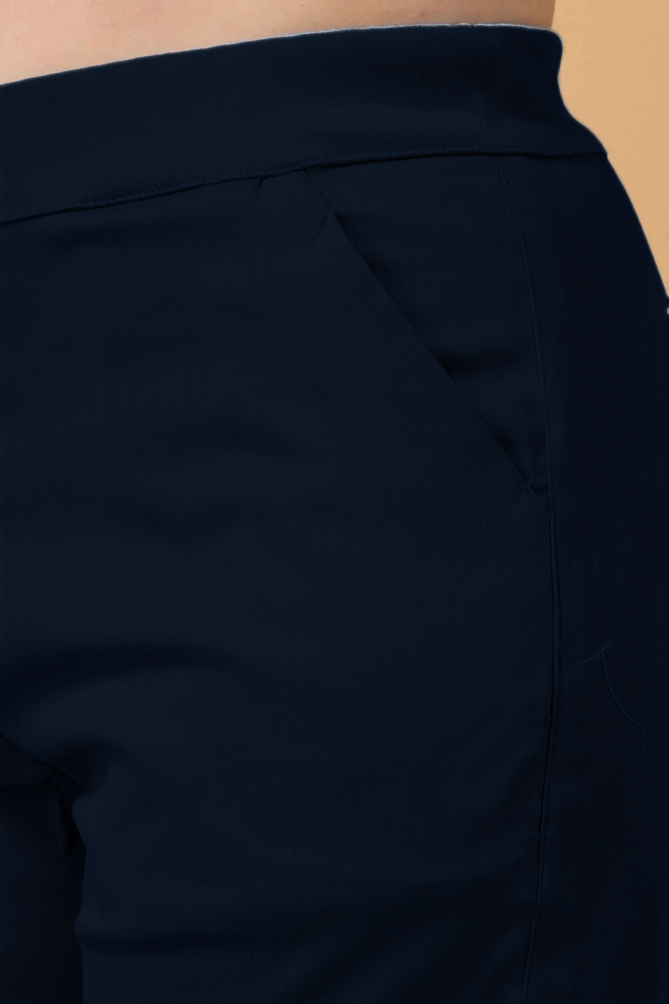 Navy Premium Cotton Lycra Pant
