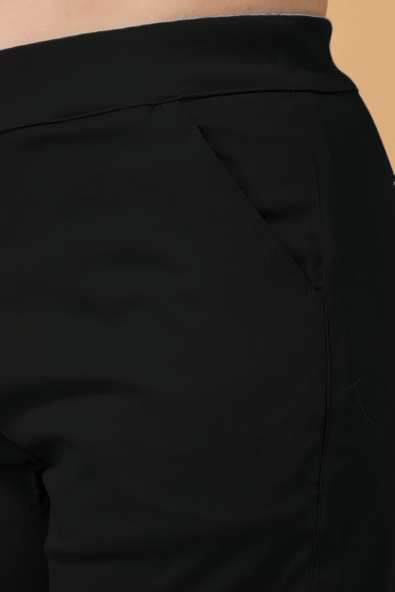 Black Premium Cotton Lycra Pant