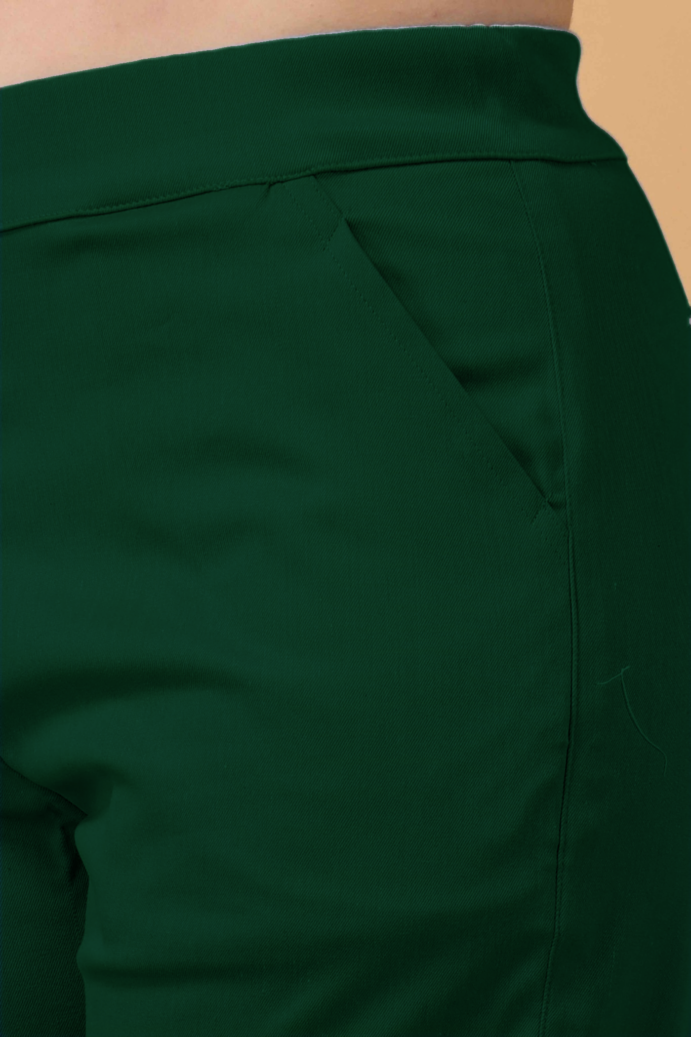 Bottle Green Premium Cotton Lycra Pant