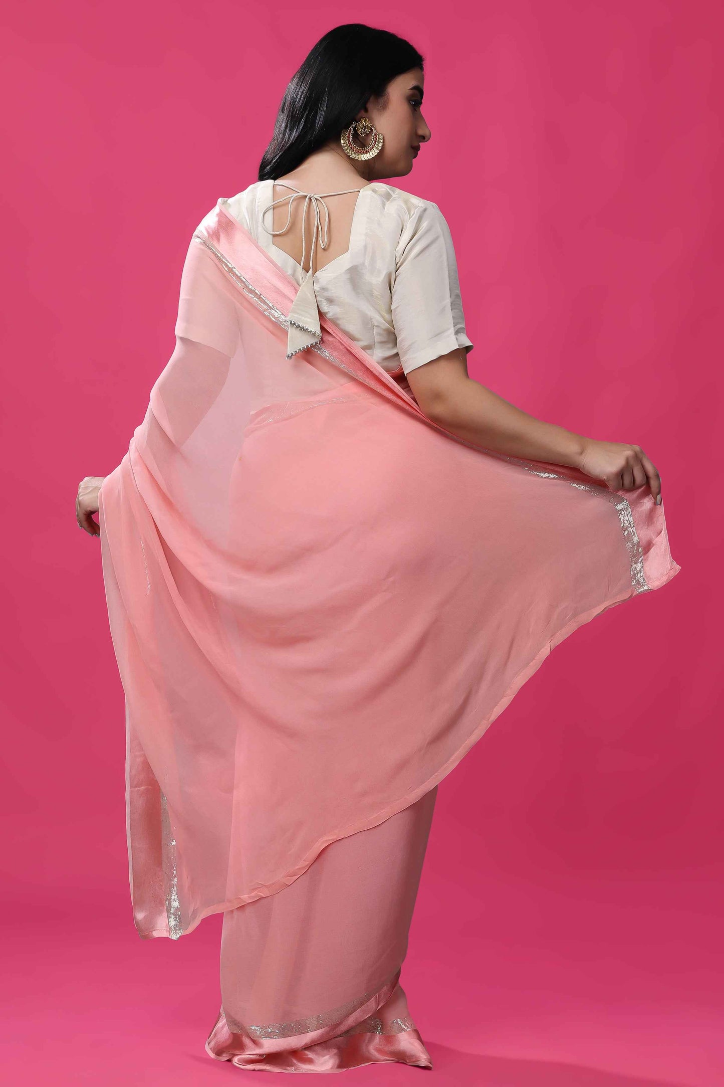 Buy Plus Size Ivory Elegance Silk Blouse At Apella | Sizes XS to 10 XL | India | Free Delivery | Customized