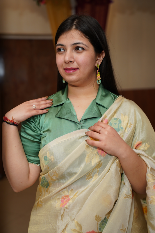 Mystic Meadow Saree with Blouse