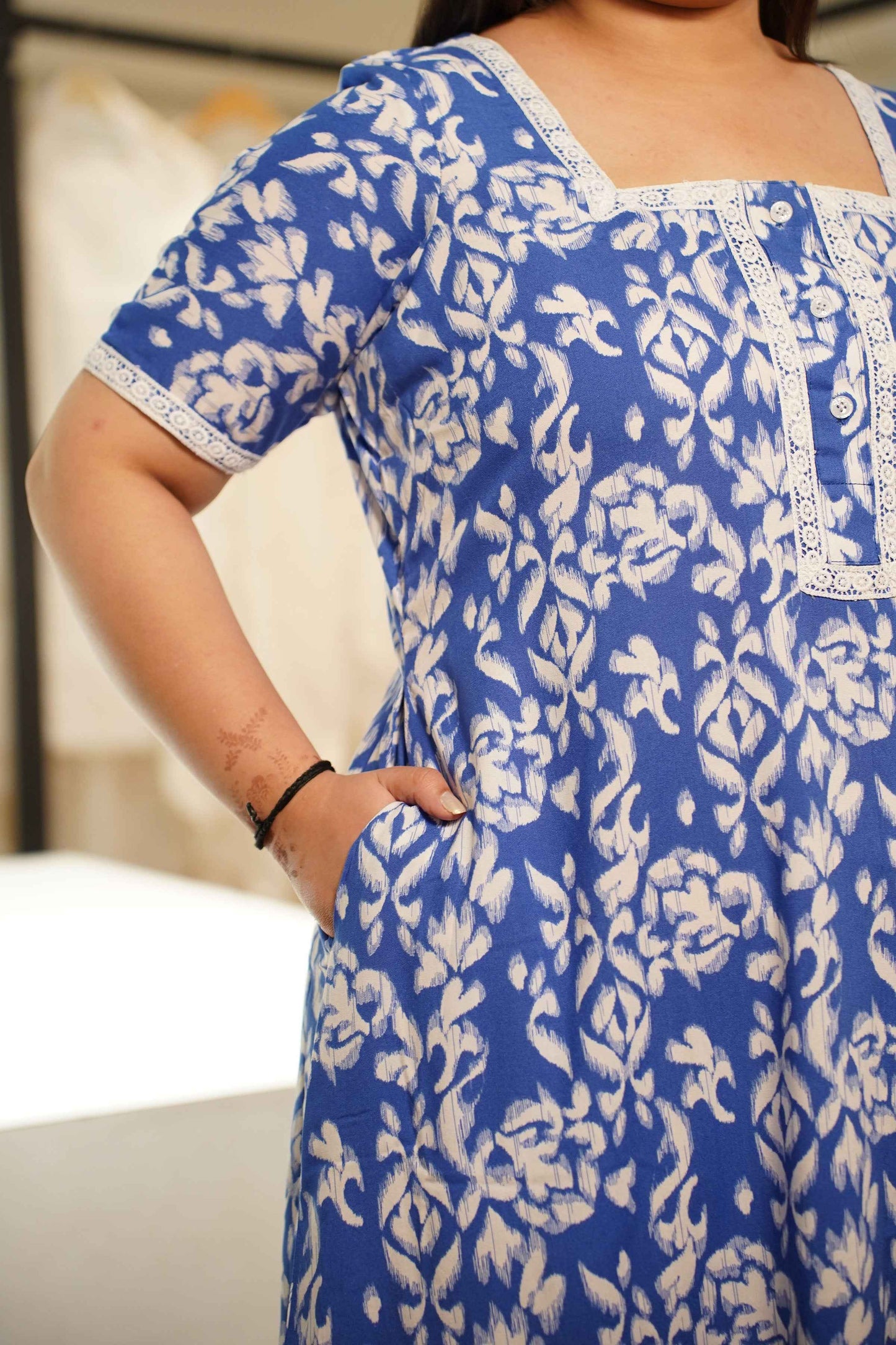 Dreamy Azura Rayon Night Gown