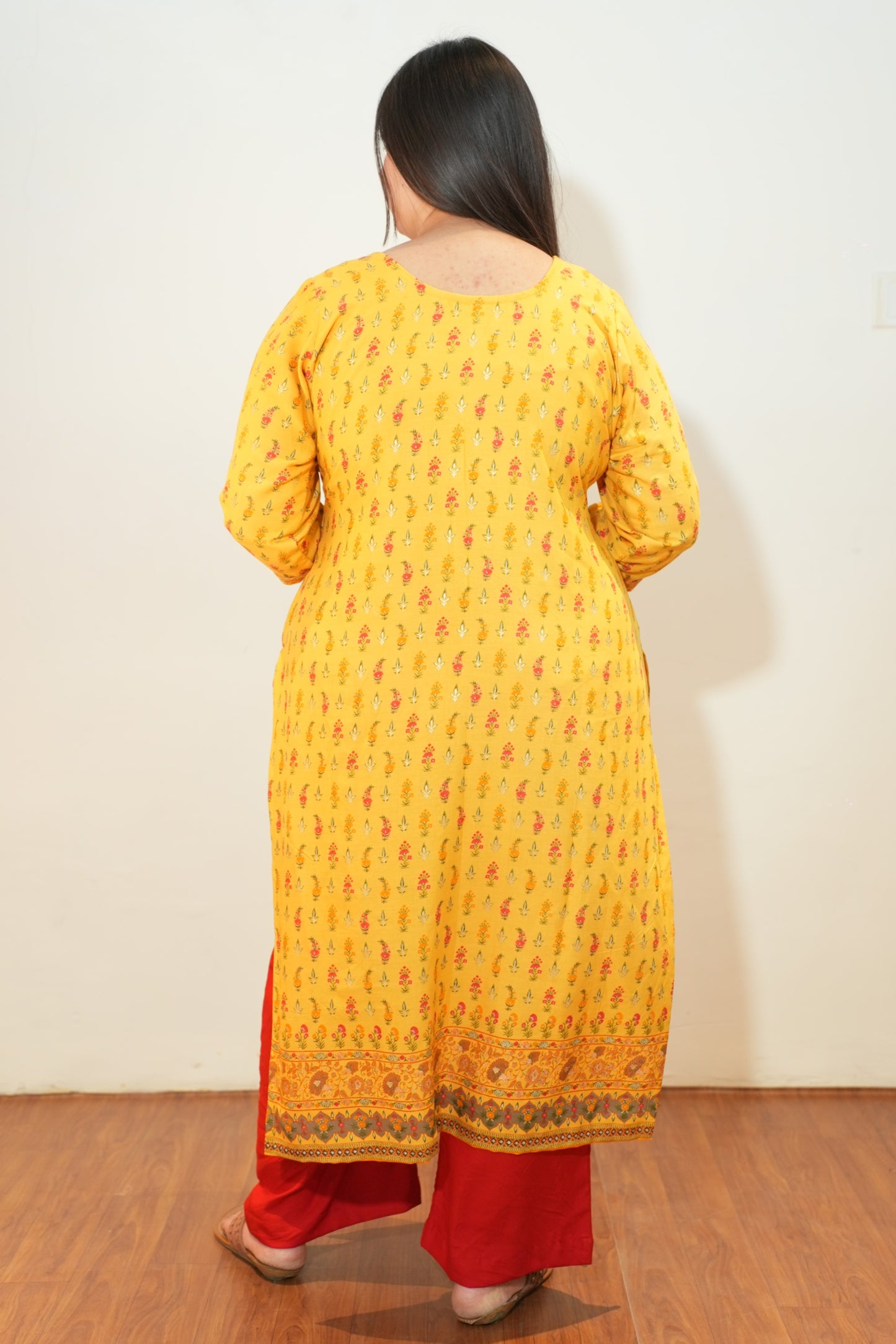 Mustard Muse Rayon Suit Set