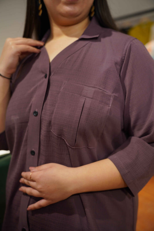 Dusty Mauve Crushed Co-ord Set