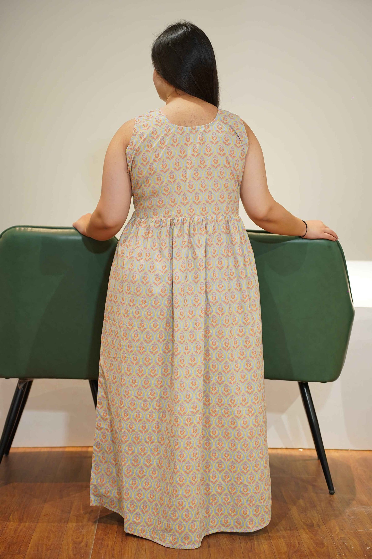 Earthy Grey Cotton Night Gown