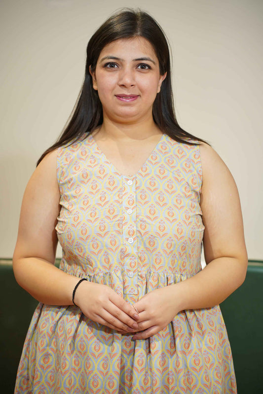 Earthy Grey Cotton Night Gown