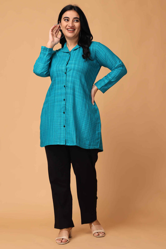 Buy Plus Size Daybreak Dazzle Woollen Short Kurta At Apella | Sizes XS to 10 XL | India | Free Delivery | Customized
