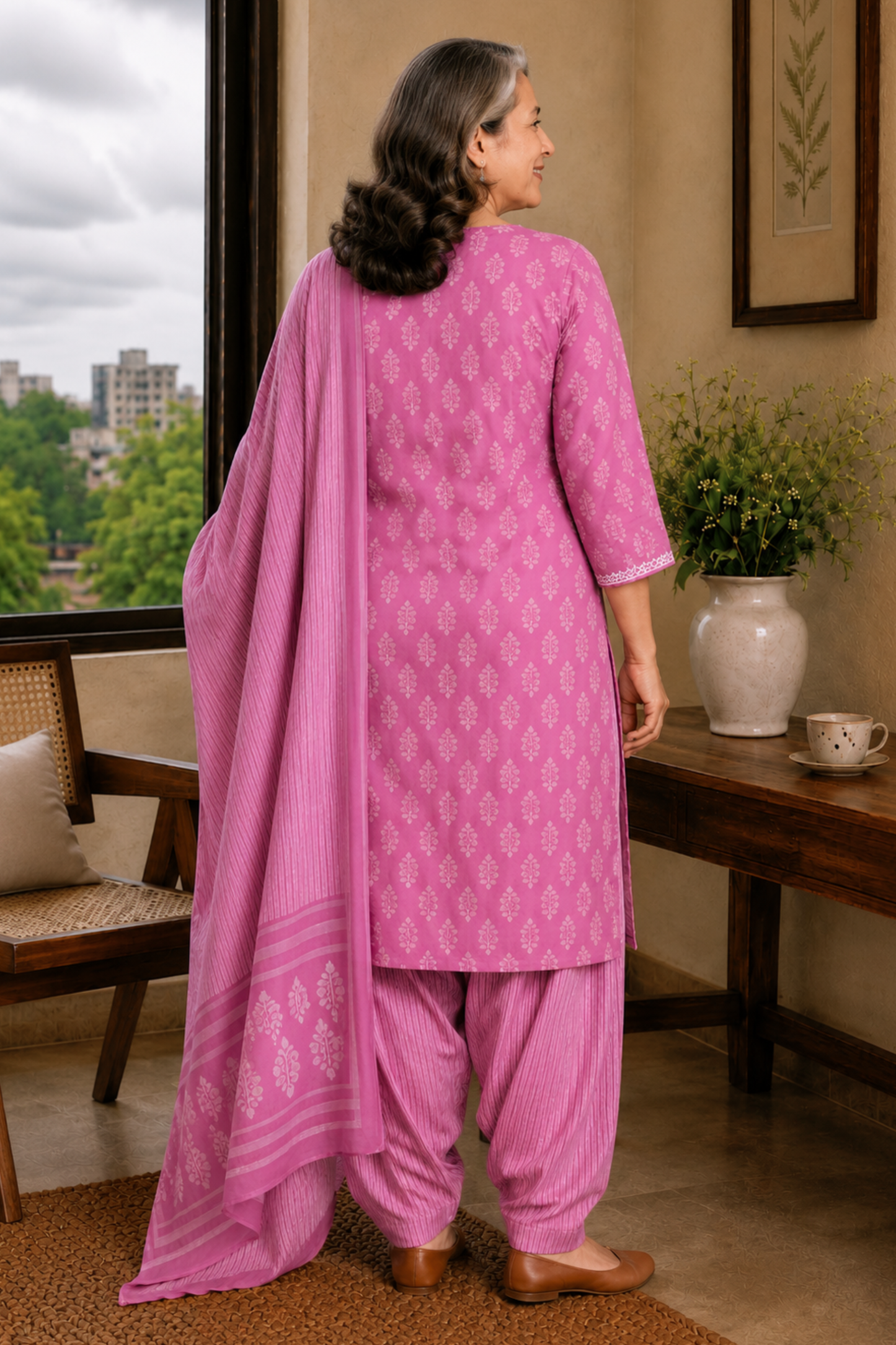 Mrinal Fuchsia Cotton Salwar Suit